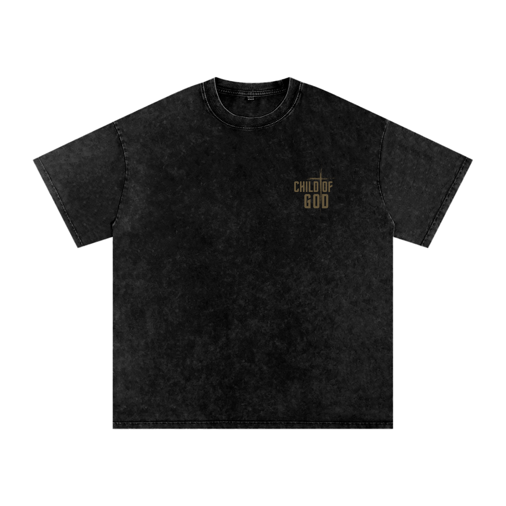 Snow Washed Oversized Cotton T-Shirt